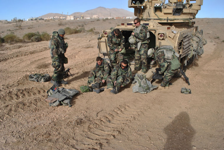 1st Cavalry troops train at National Training Center
